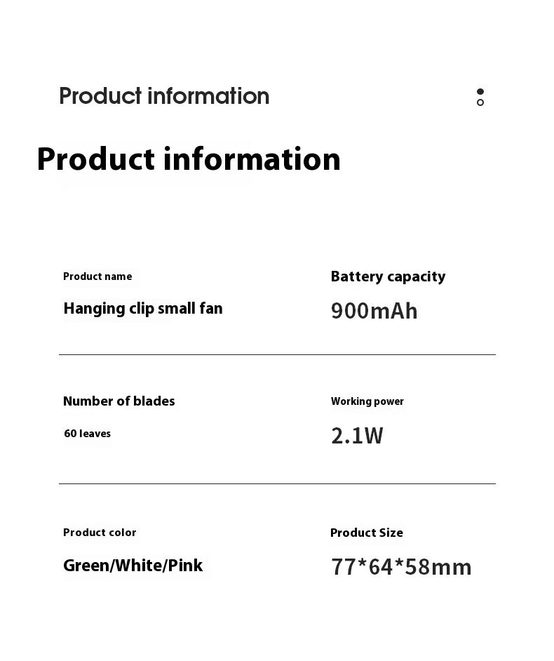 Mini Electric Fan
